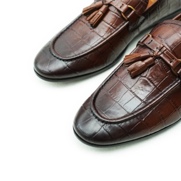 Bashwood Handmade Brown Tussle Style Leather Loafers main image 5